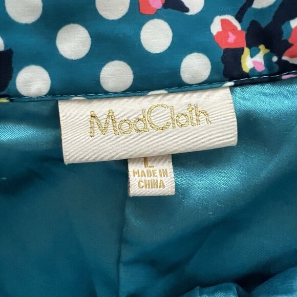 ModCloth Ikebana Retro Floral Midi Skirt Pinup 50s Colorful Maximalist Sz‎ Large - Picture 6 of 8